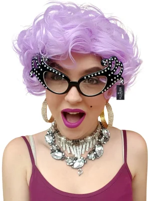 Dame Edna Wig Purple Old Lady Costume Wig by Allaura