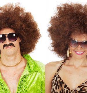 Jumbo Brown Afro 70's Party Disco Unisex Wig By Allaura