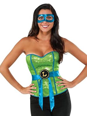 TMNT Leonardo Women's Sequence Corset By Rubies