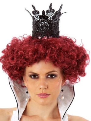 Queen Of Hearts Red Maroon Costume Women's Wig - by Allaura