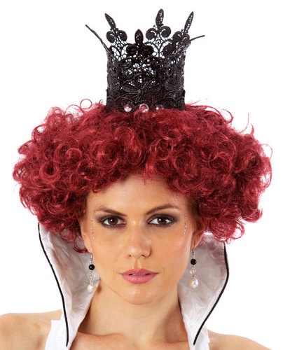 Queen Of Hearts Red Maroon Costume Women's Wig - by Allaura