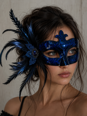Feather Design Mask Masquerade MK129