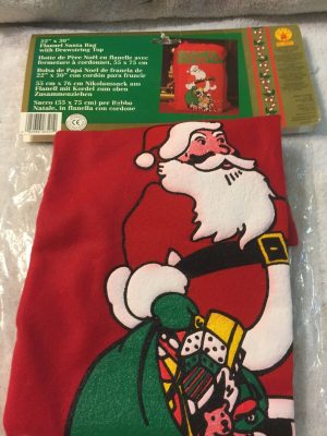 Flannel Santa Bag 22" x 30" Christmas Stocking