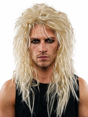 80's Mens Heavy Metal Rocker Wig Blonde Costume Wigs By Allaura