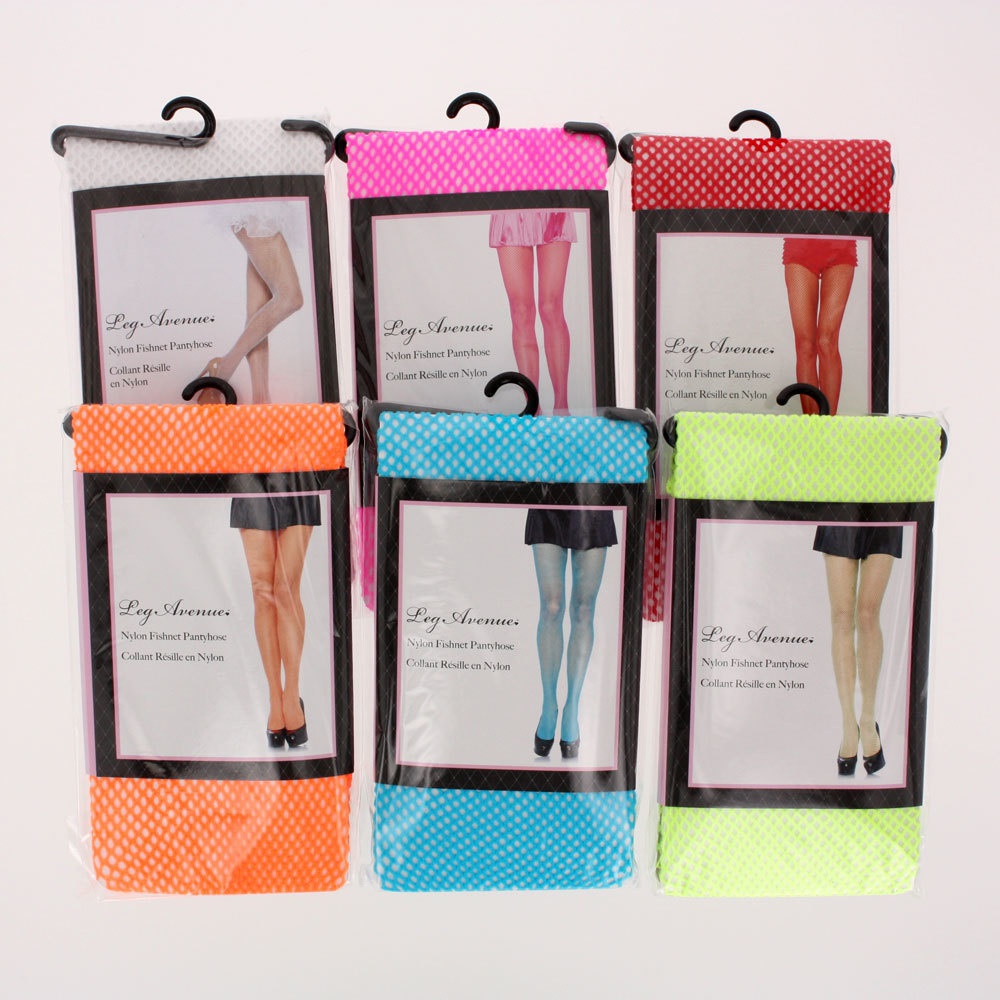 Fishnet Pantyhose 1980s Neon Colours By Leg Avenue