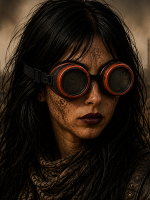 Steampunk Red Copper Cyber Accessory Goggles Elastic Band