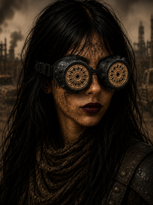 Steampunk Baroque Floral Lens Goggles