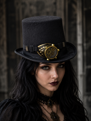 Top Hat Steampunk Monocular Spectacles Gear Glass