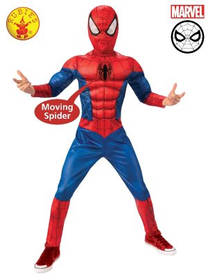 Deluxe Spiderman Lenticular Childs Costume By Marvel