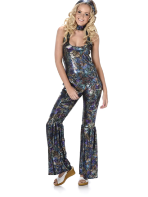 Neon Jumpsuit 1970s Women's Costume By Karnival