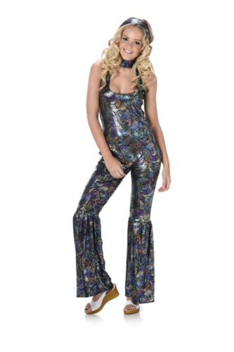 Neon Jumpsuit 1970s Women's Costume-By Karnival