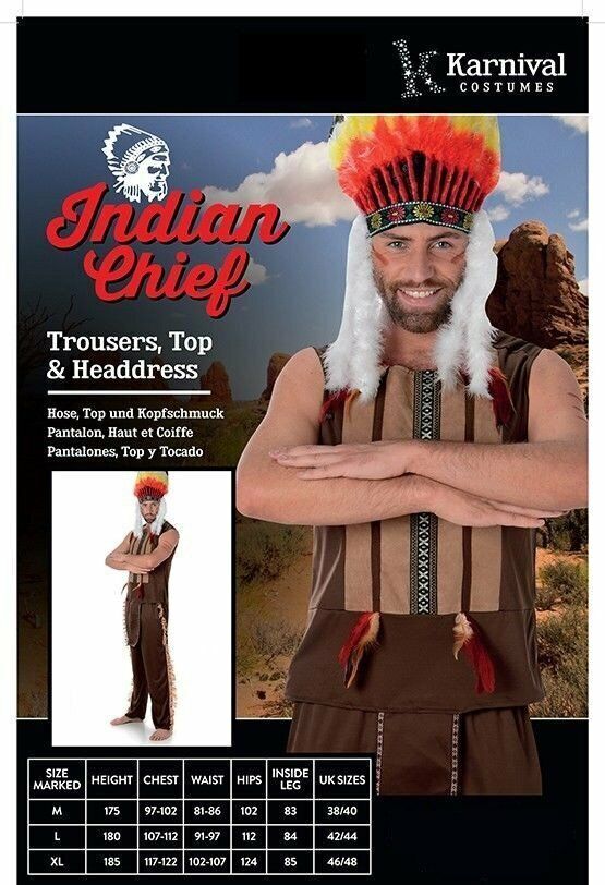 Indian Chief Men's 1980's Costume (Village People) Costume By Karnival - Image 3