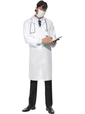White Doctors Coat By Smiffys
