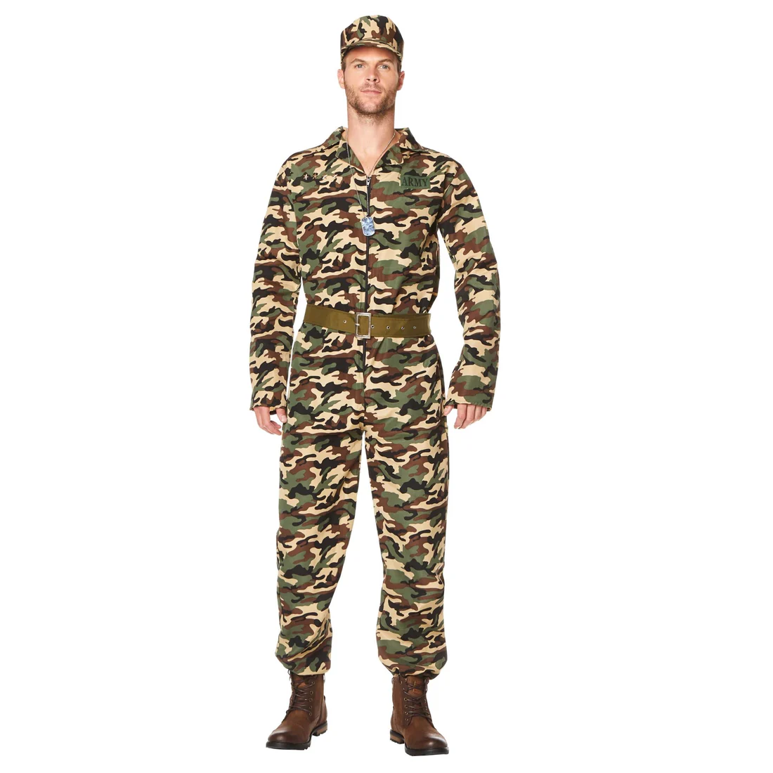 Camo Suit Jumpsuit Army Costume By Karnival