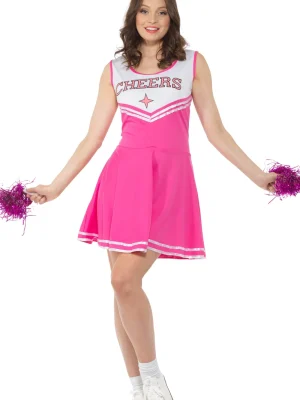 Cheerleader Pink Dress Costume By Karnival