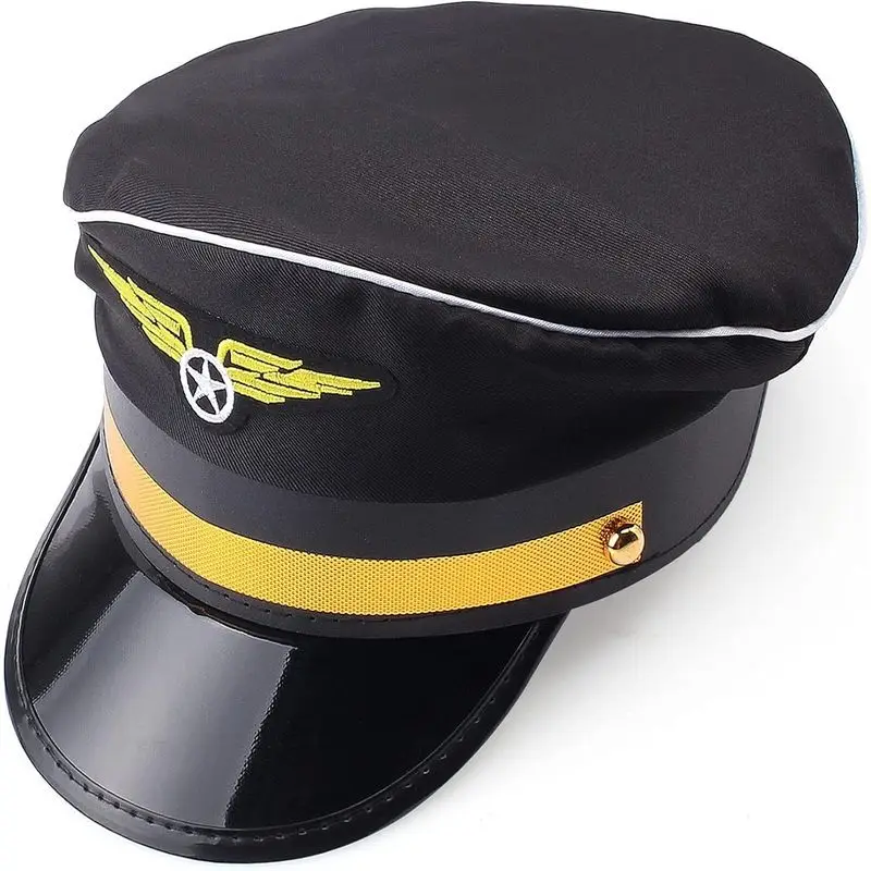 Pilot Captains Hats - Blue, Black or White - Image 3