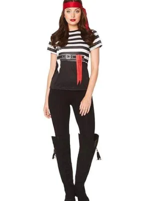 Pirate Mate T-Shirt Black White- By Karnival