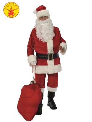 Santa Suit Red Velour Adults By Rubies