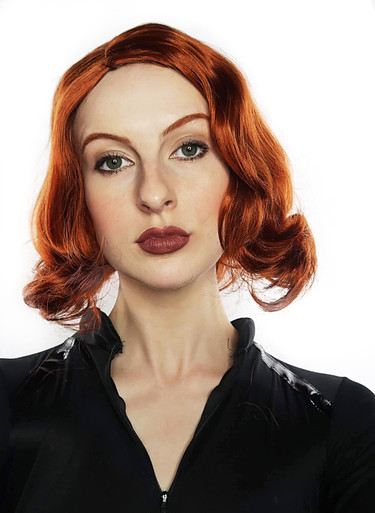 Red Avenging Widow Auburn Wavy Bob Wig By Allaura - Image 2