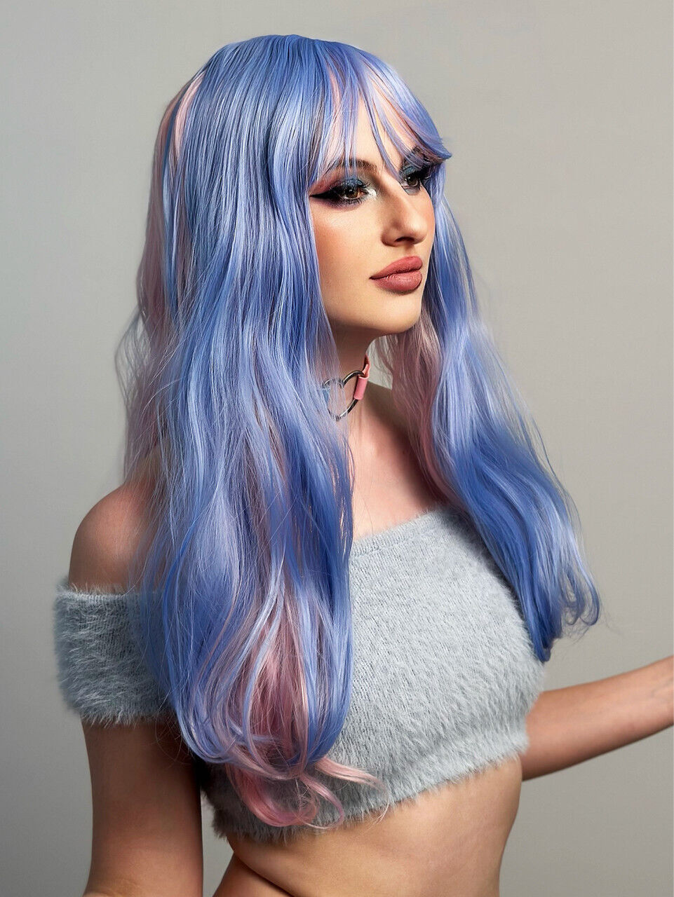 DESTINY Long Pastel Wavey Wig with Fringe By Allaura
