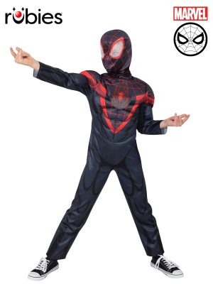 Miles Morales Spider-verse Deluxe Childs Costume By Rubies Marvel