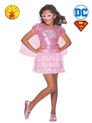 Supergirl Pink Sequin Childs Costume By DC Comics