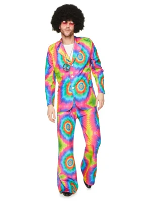 1970s Tie Dye Psychedelic Suit By Karnival