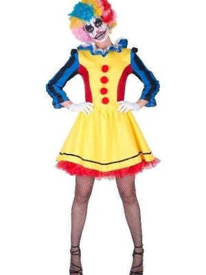Scary Clown Cirucs Dress Costume By Karnival