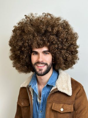 Super Jumbo Brown 1970s Afro Wig By Allaura