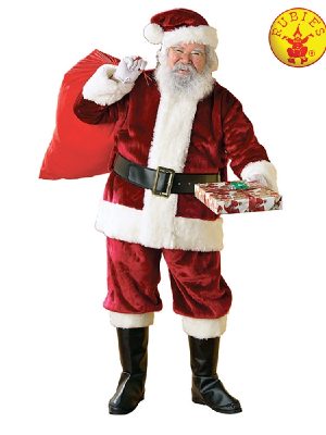 Santa Suit Deluxe Crimson Regency By Rubie's