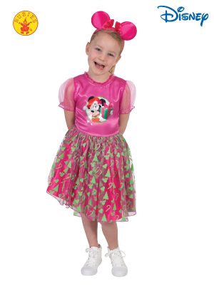 Minnie Mouse Girls Christmas Dress By Disney