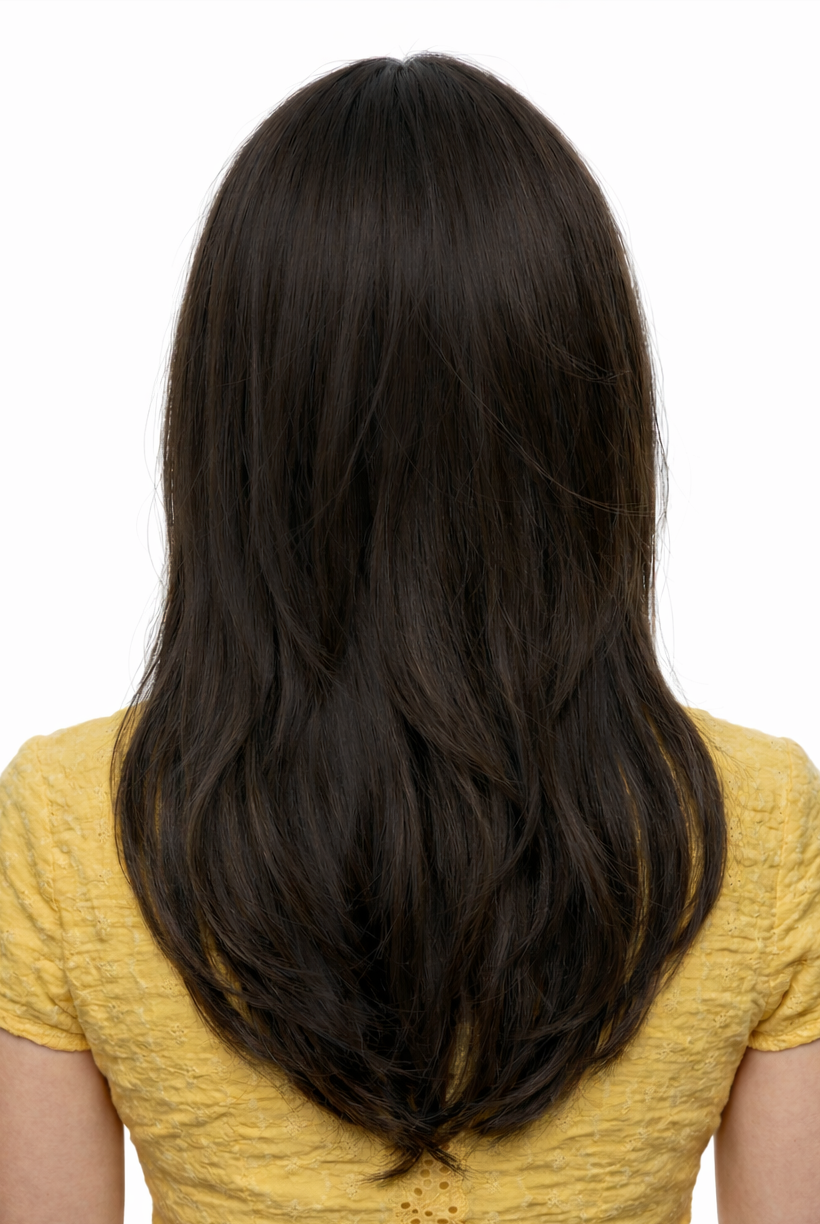 Monique Natural Long Brown 20" Heat Resistant Wig By Allaura - Image 3