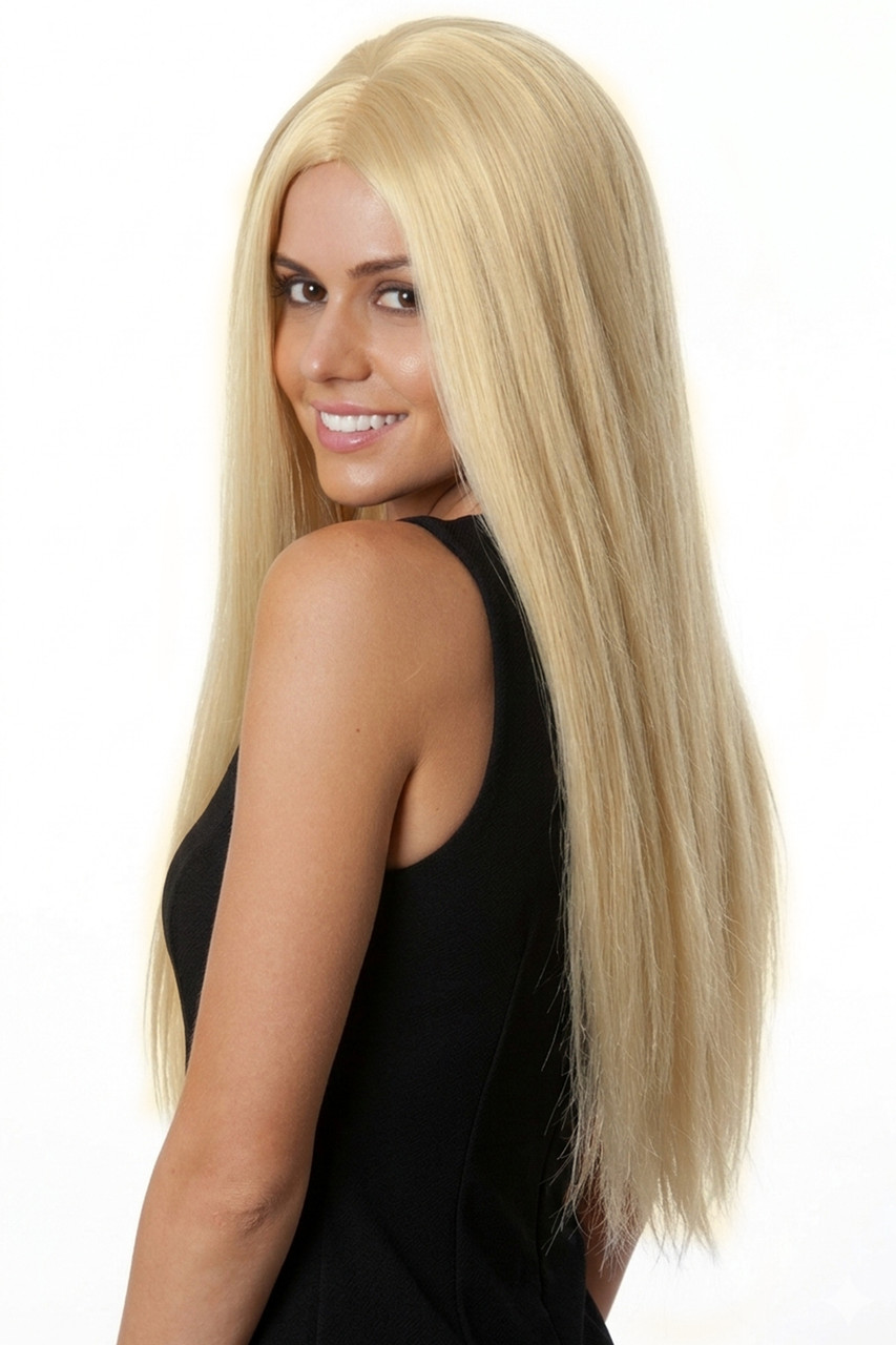 ISABELLA Blonde Long Straight Wig Kanekalon Fibers 24" By Allaura - Image 3