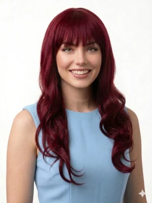Jenna Deluxe Burgundy Red 118 Long Fashion Wig By Allaura