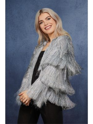 Silver Tinsel Jacket By Fever