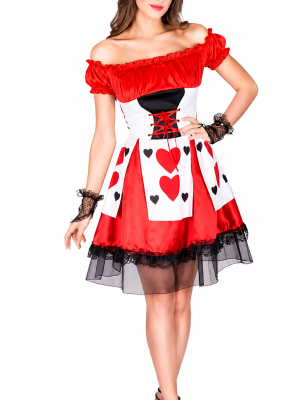 Flirty Queen of Hearts Womens Costume By Karnival