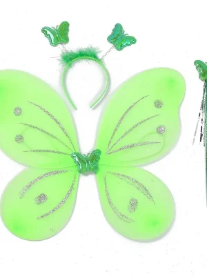 Green Glitter Fairy Wings