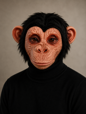 Monkey Chimp Head Latex Masks Over Head