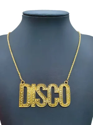Gold Disco 1970s Necklace