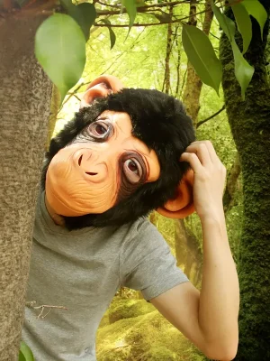 Monkey Chimp Head Latex Masks Over Head