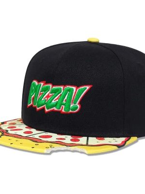 Pizza One Bite Embroidery Hip-hop Hats Baseball Caps