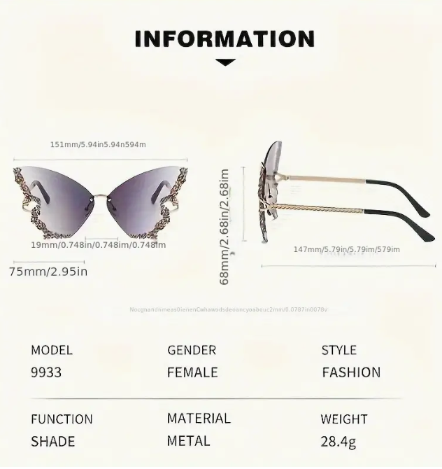 Womens Butterfly Assorterd Colours Sunglasses - Image 3