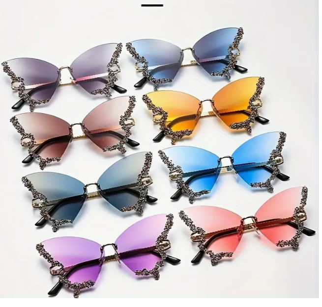 Womens Butterfly Assorterd Colours Sunglasses - Image 2