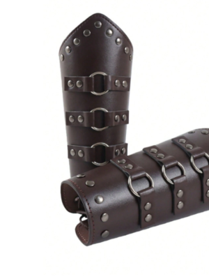 Renaissance Knight Viking PU Leather 1 Pair Arm Guard - Medieval