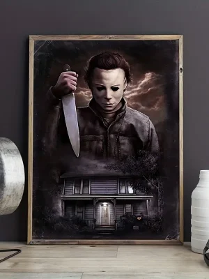 Jason Vorhees Scary Movie Character Canvas Wall Art for Home Decor