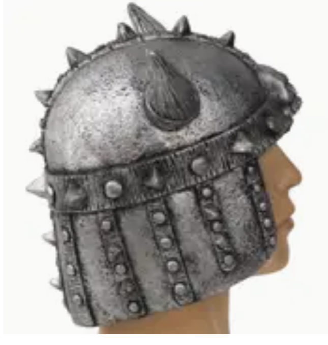 Viking Hat Silver Latex with Horns - Image 5