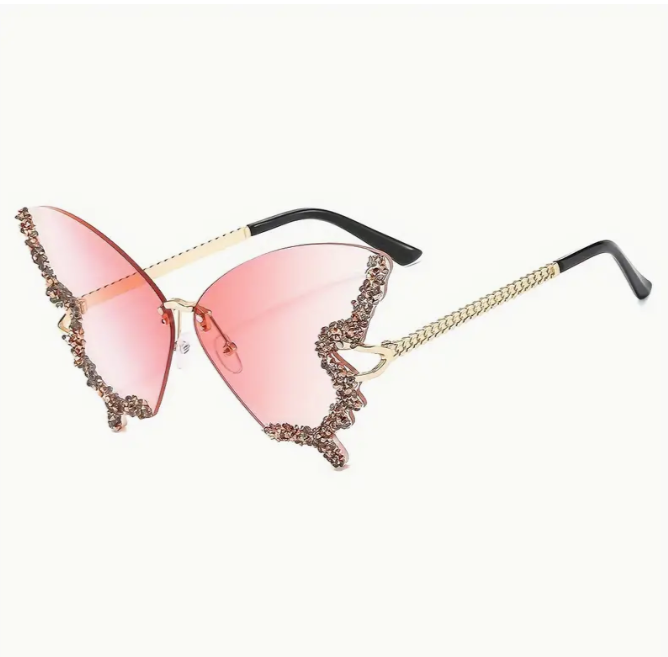 Womens Butterfly Assorterd Colours Sunglasses - Image 6