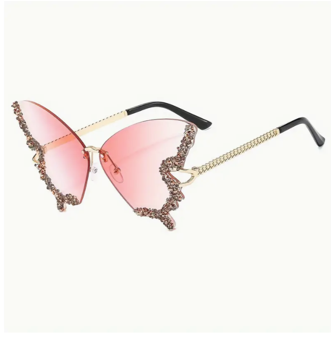 Womens Butterfly Assorterd Colours Sunglasses - Image 4