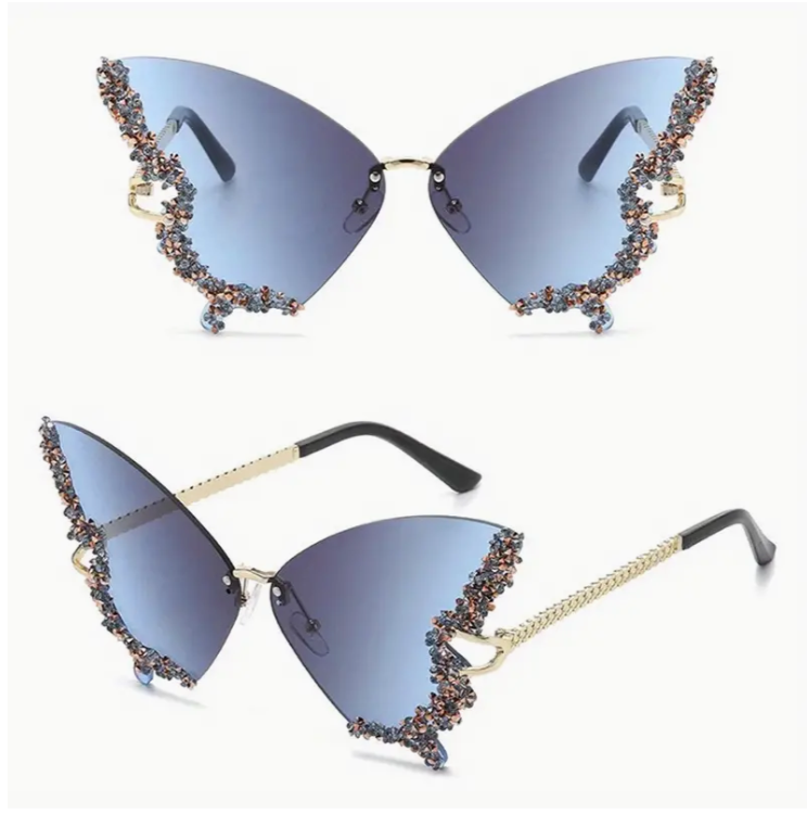 Womens Butterfly Assorterd Colours Sunglasses - Image 9