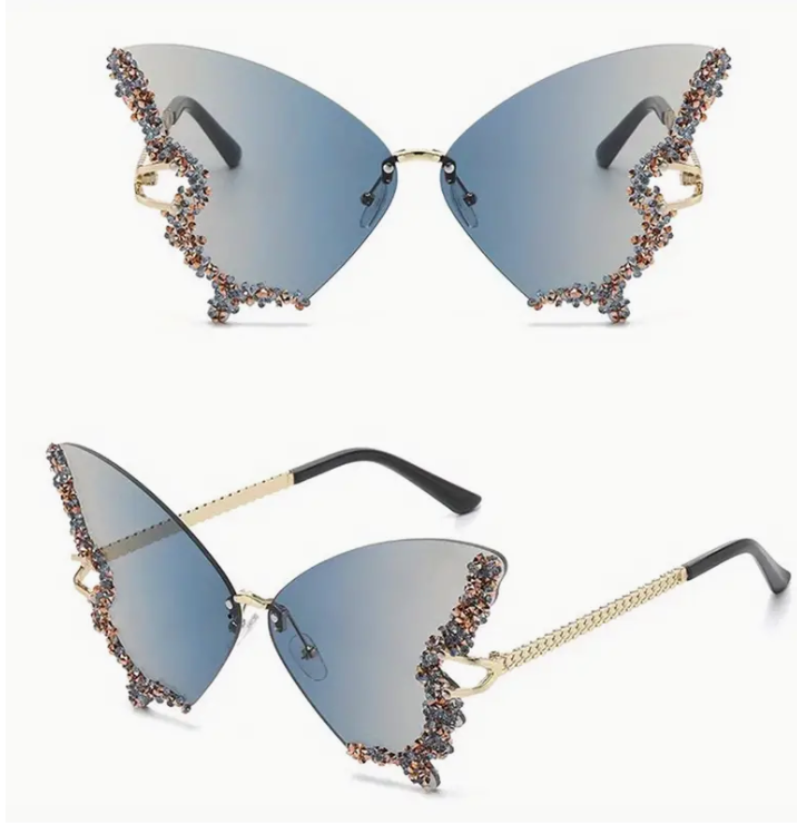 Womens Butterfly Assorterd Colours Sunglasses - Image 8